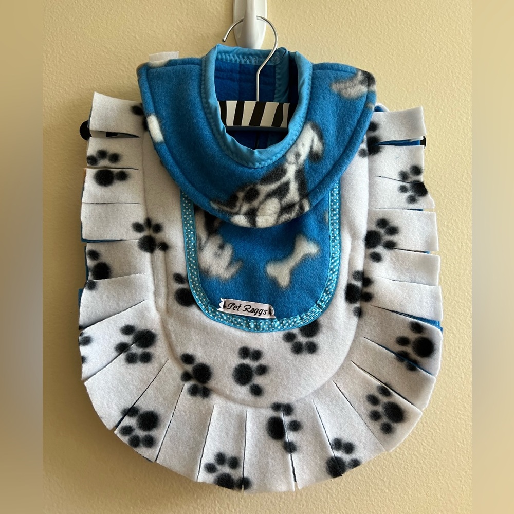 Designer Handmade Fleece Jacket with Collar and Matching Lining.